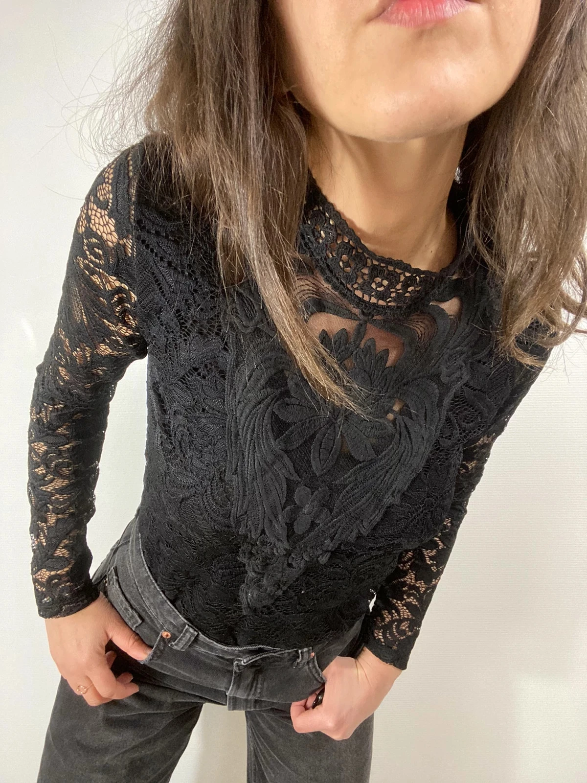 Top vintage com bordado da noire – photo 8